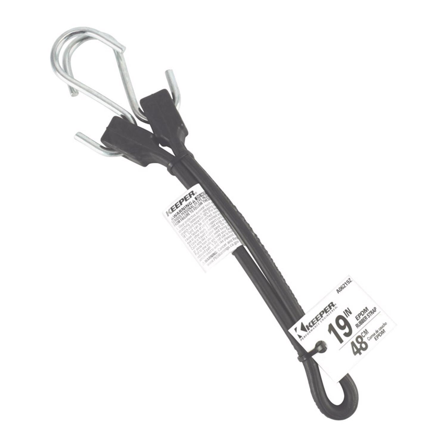 Keeper Black Tarp Strap 19 in. L 1 pk