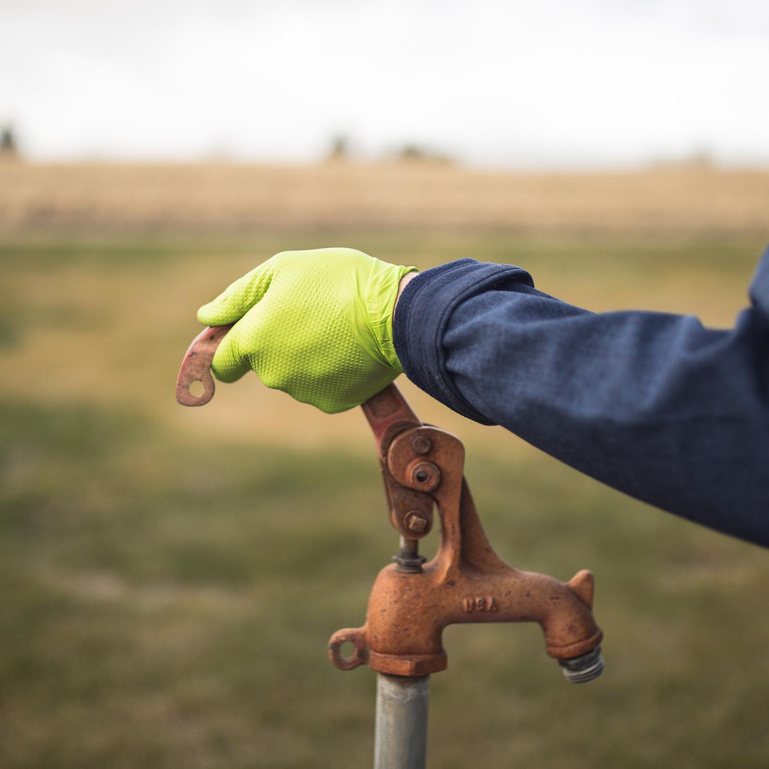 Gloveworks Nitrile Disposable Gloves X-Large Green Powder Free 100 pk