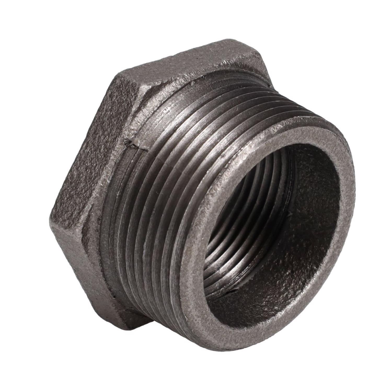 STZ Industries 1-1/2 in. MIP each X 1-1/4 in. D FIP Black Malleable Iron Hex Bushing