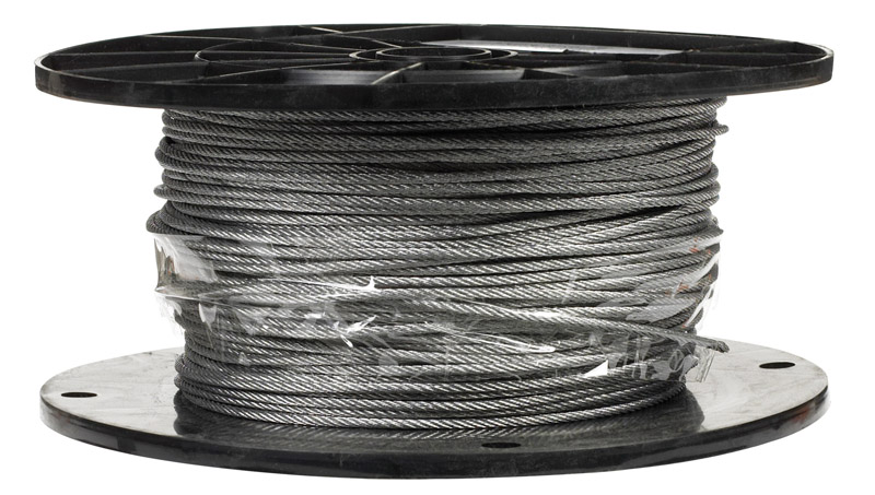 Campbell Chain Galvanized Steel Aircraft Cable 3/32 in. Dia. x 500 ft. L