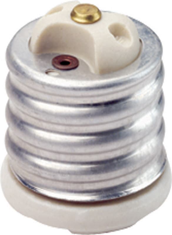 Leviton Aluminum Incandescent Mogul to Medium Base Socket Reducer 1 pk
