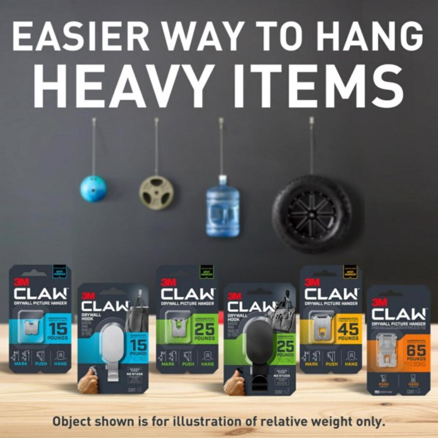 3M Claw Silver Drywall Picture Hanger 15 lb 1 pk