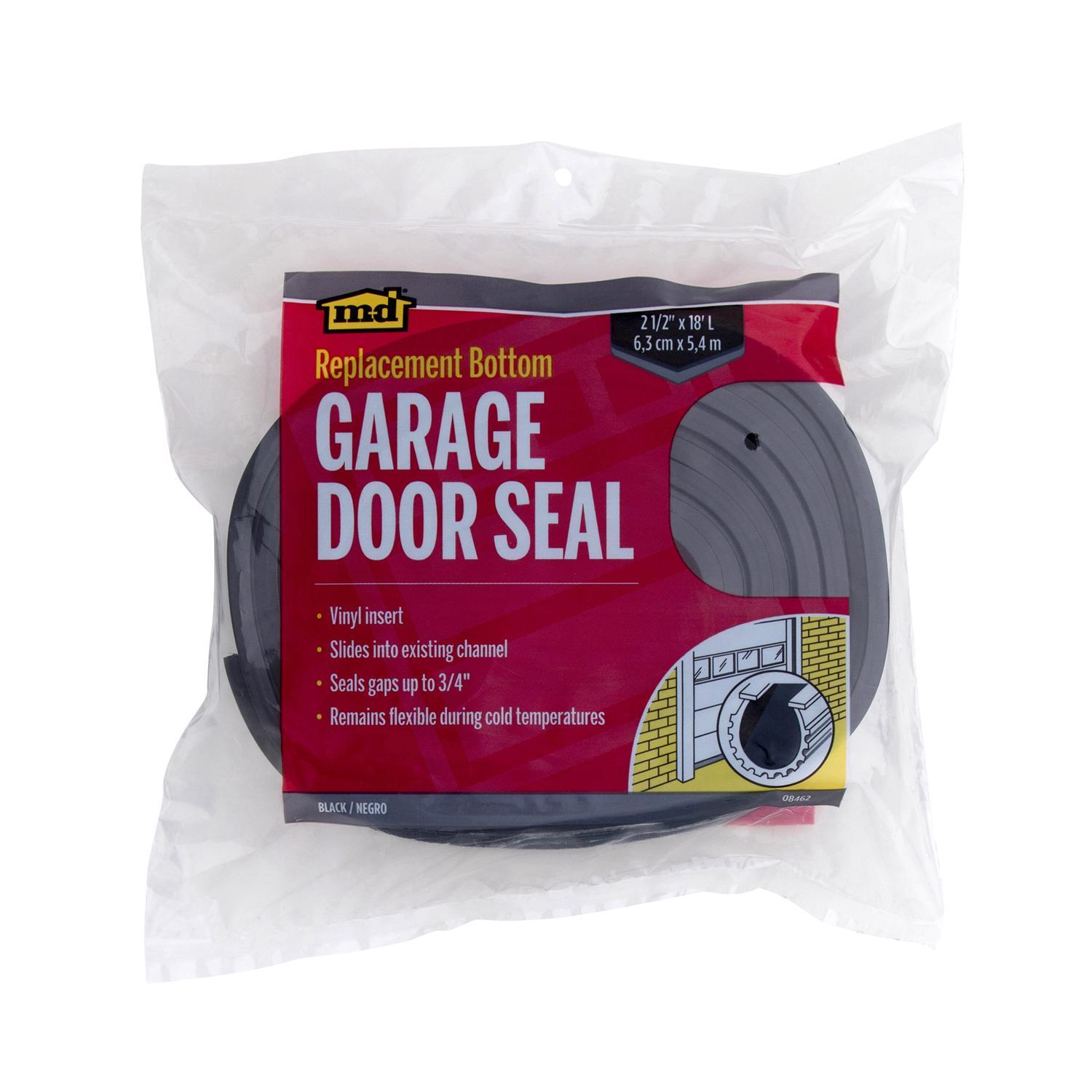 M-D Black Vinyl Replacement Bottom For Garage Doors 18 ft. L X 2-5/8 in.
