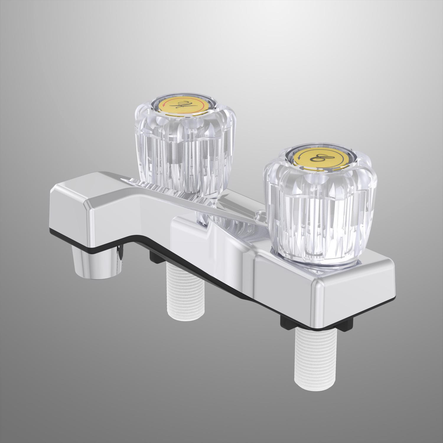 Home Plus Chrome Centerset Bathroom Sink Faucet 4 in.