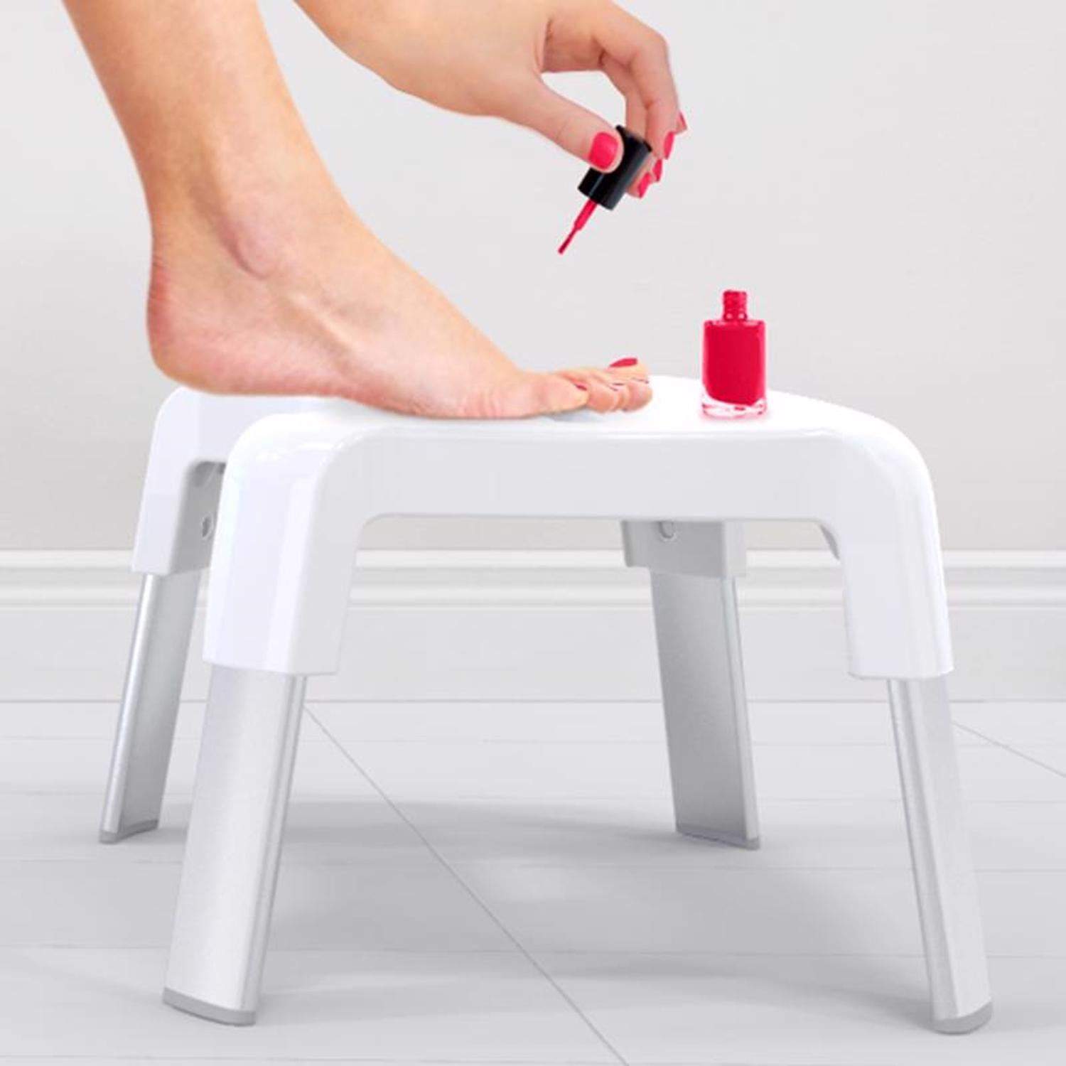 Better Living White Plastic Toilet Stool