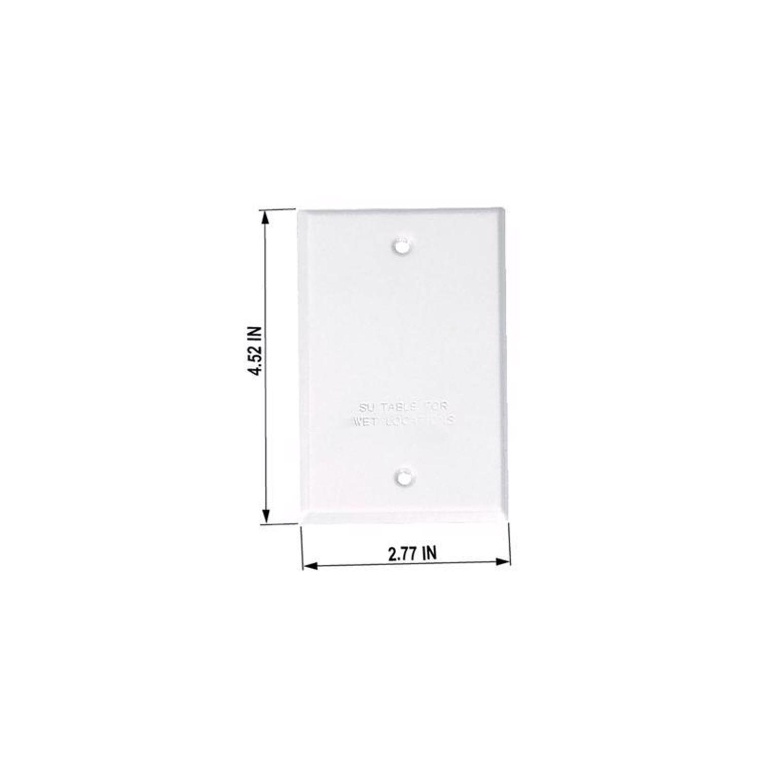 Sigma Engineered Solutions Rectangle Steel 1 gang 4.52 in. H X 2.77 in. W Flat Box Cover