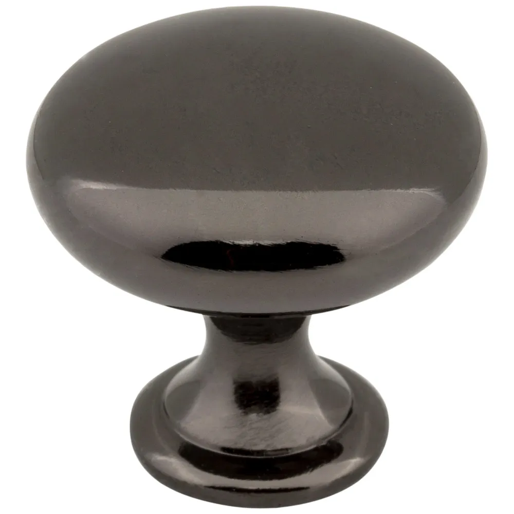 1-3/16" Diameter Cabinet Knob Black Nickel
