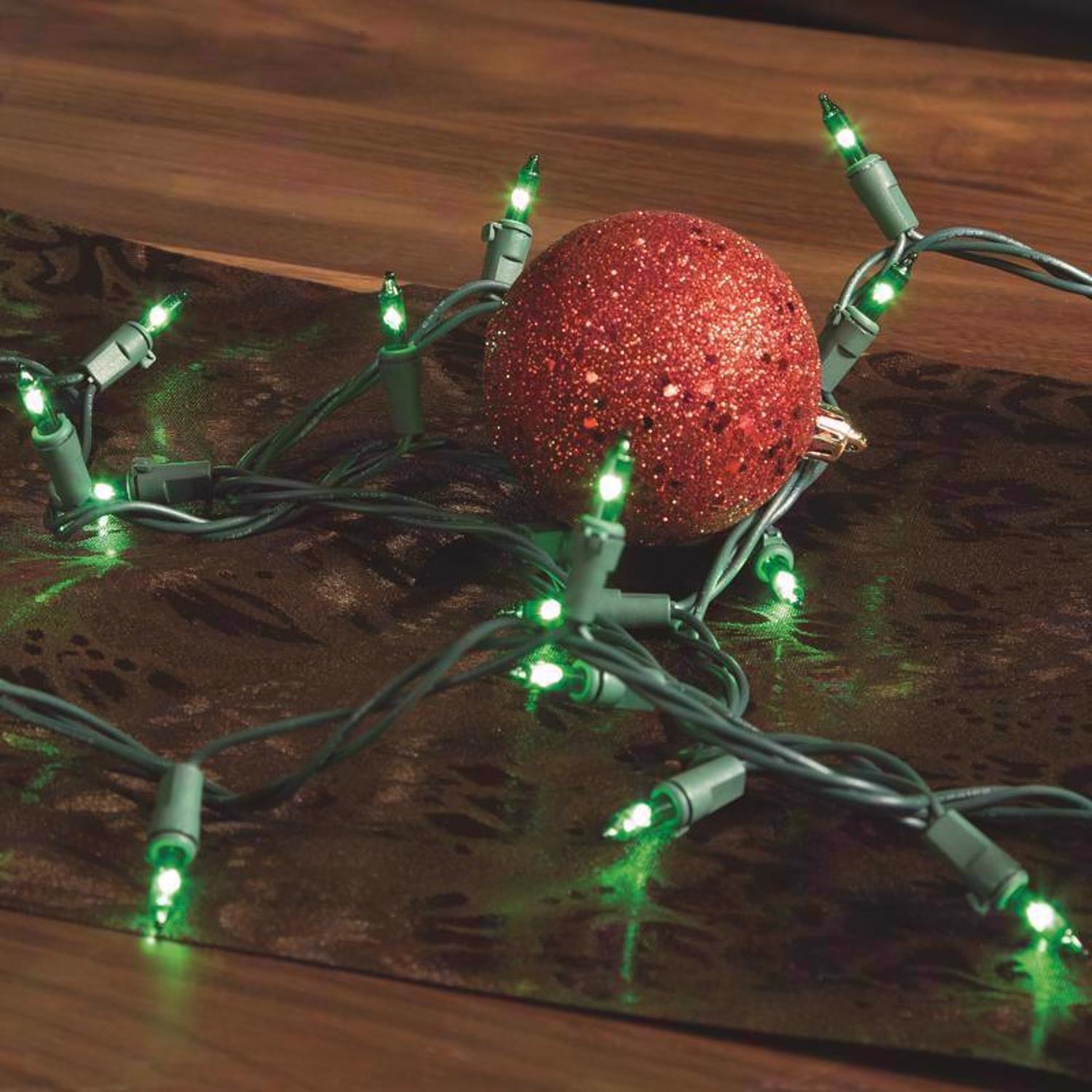 Celebrations Classic LED T5 Green 100 ct String Christmas Lights 24.75 ft.