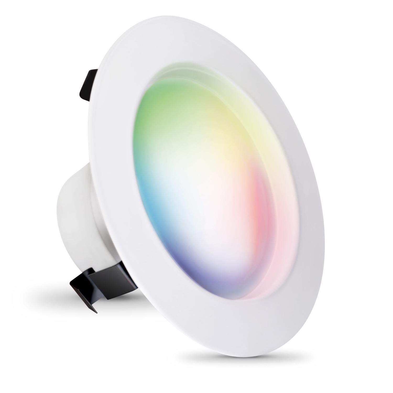 Feit Smart Home Frost White 5.1 in. W Aluminum LED Smart-Enabled Dimmable Recessed Downlight 8 W