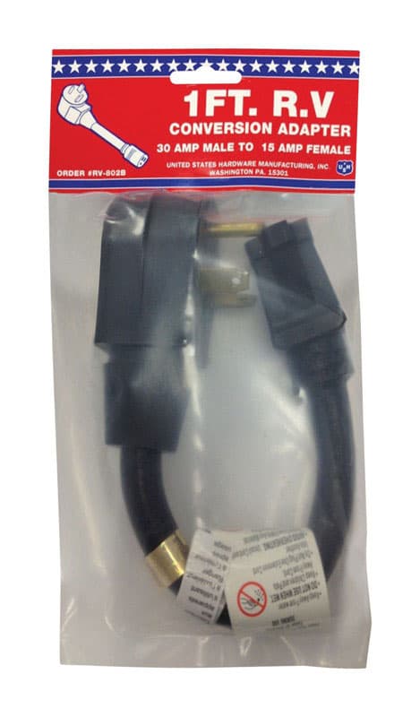 US Hardware 30 amps Pigtail Adapter 1 pk