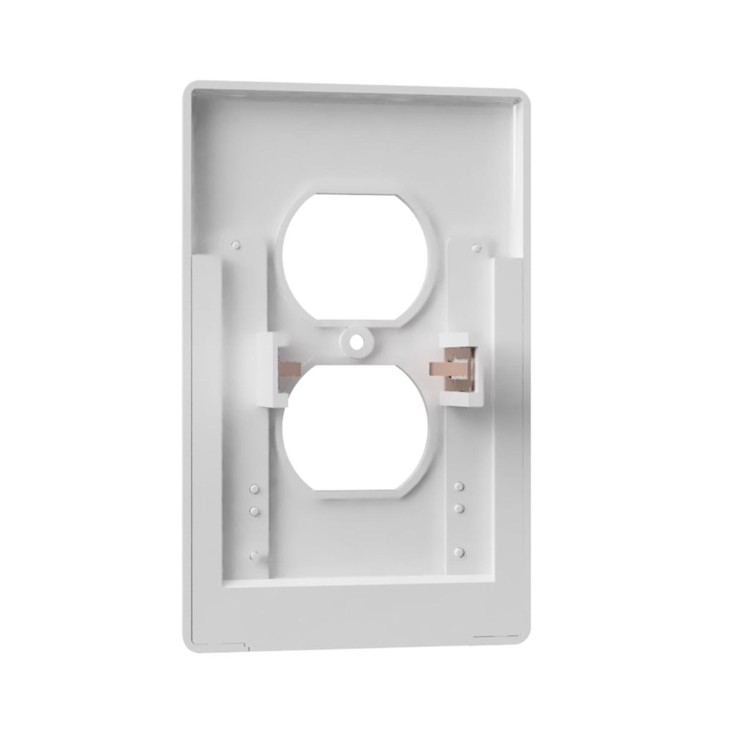 Westek LumiCover White 1 gang Plastic Duplex Nightlight Wall Plate 1 pk