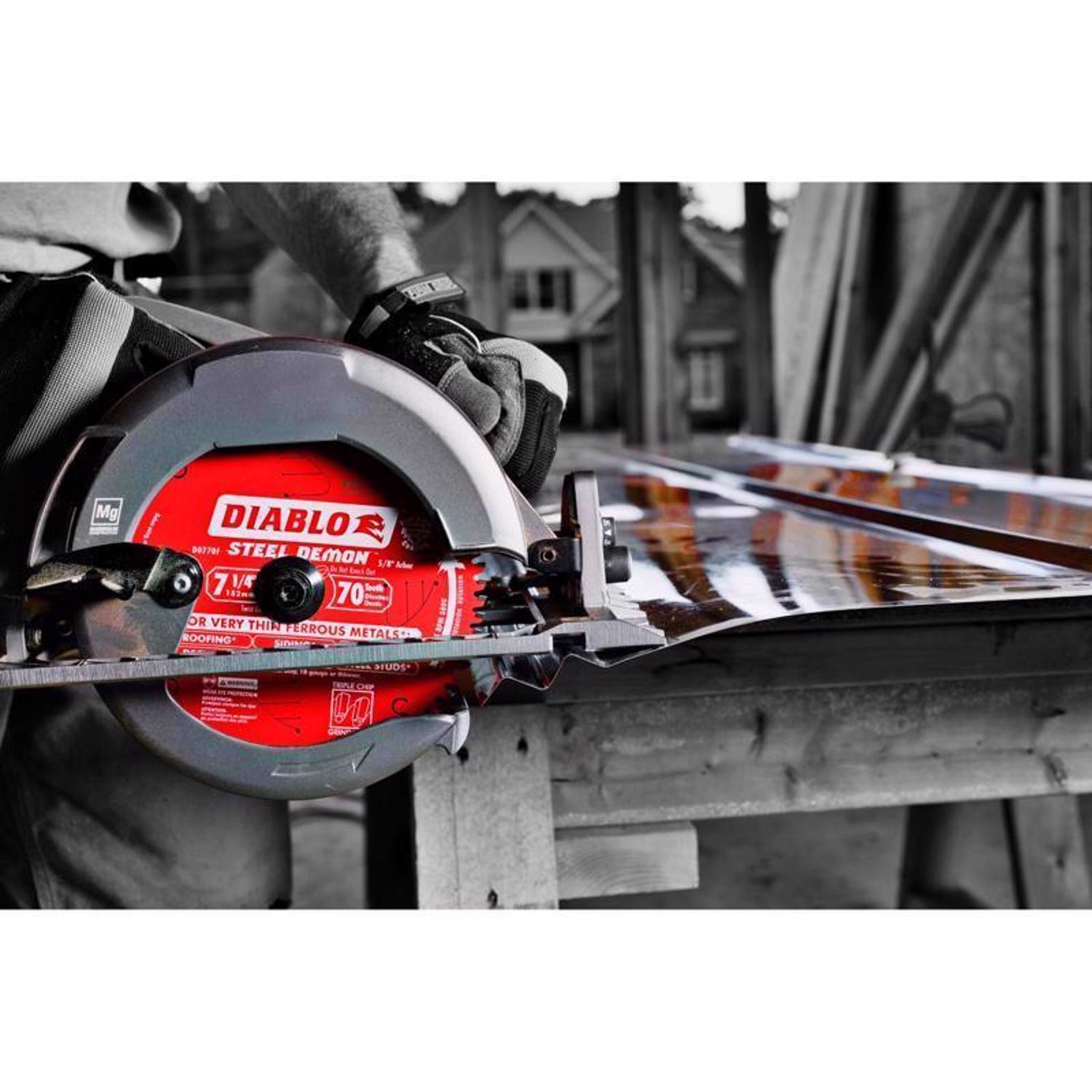 Diablo Steel Demon 7-1/4 in. D X 5/8 in. TiCo Hi-Density Carbide Ferrous Metal Saw Blade 70 teeth 1