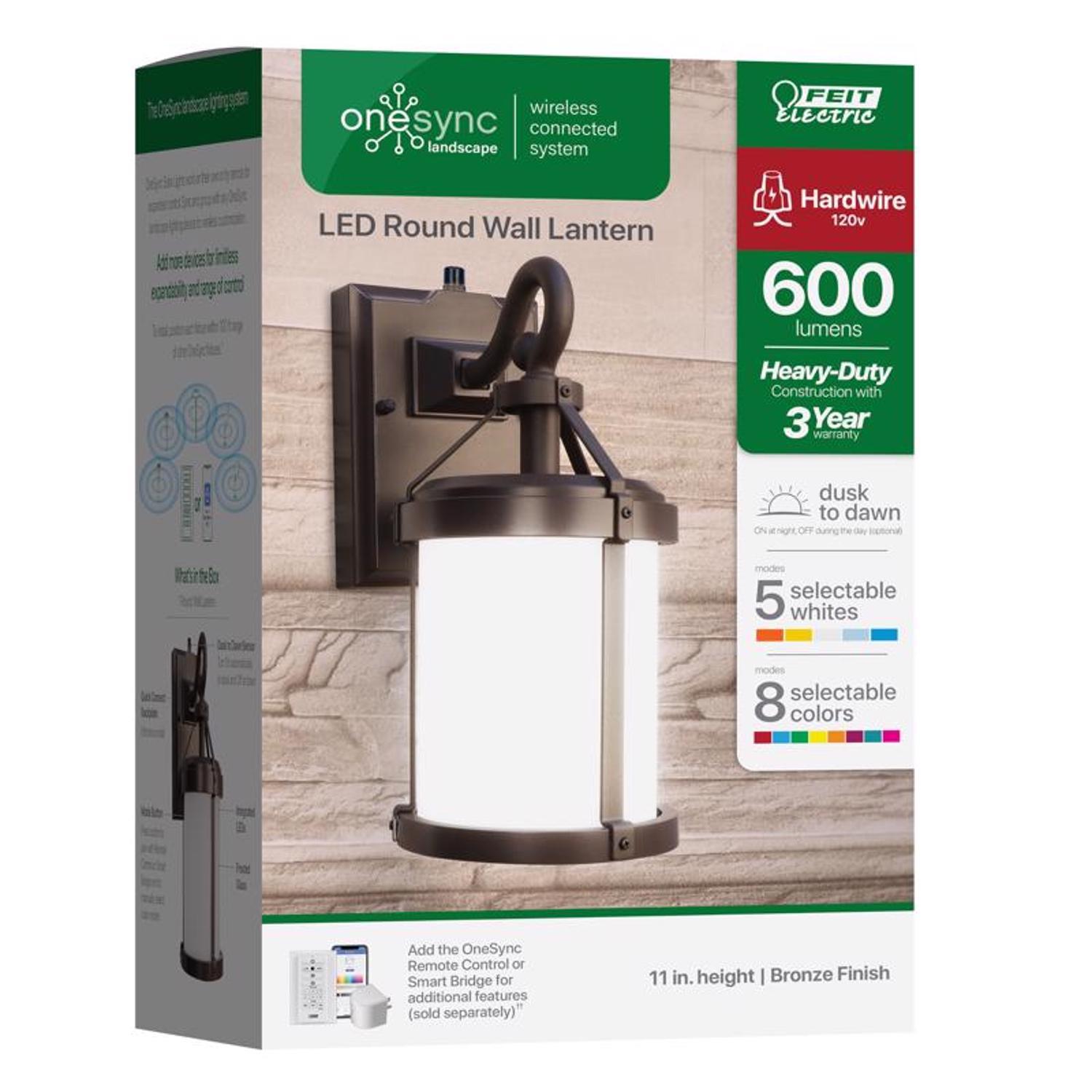 Feit Smart Home Bronze Dusk to Dawn LED Wall Lantern