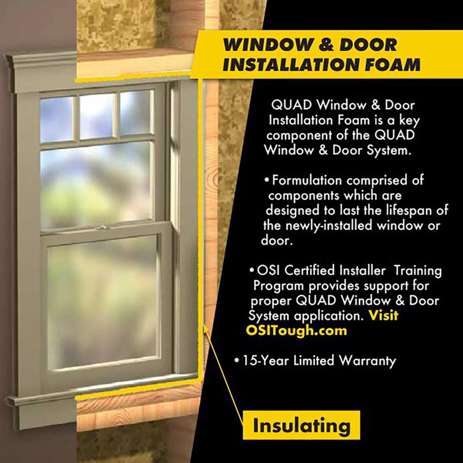 OSI Quad Tan Foam Window and Door Foam Sealant 21.1 oz