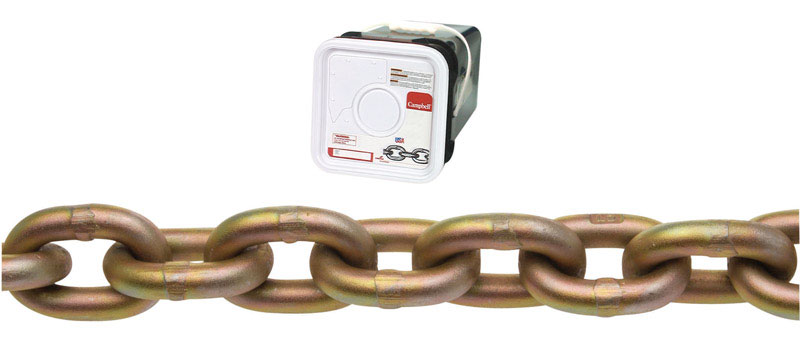 Campbell Chain Oval Link Transport Chain 50 ft. L x 5/16 in. Dia. Gold Carbon Steel