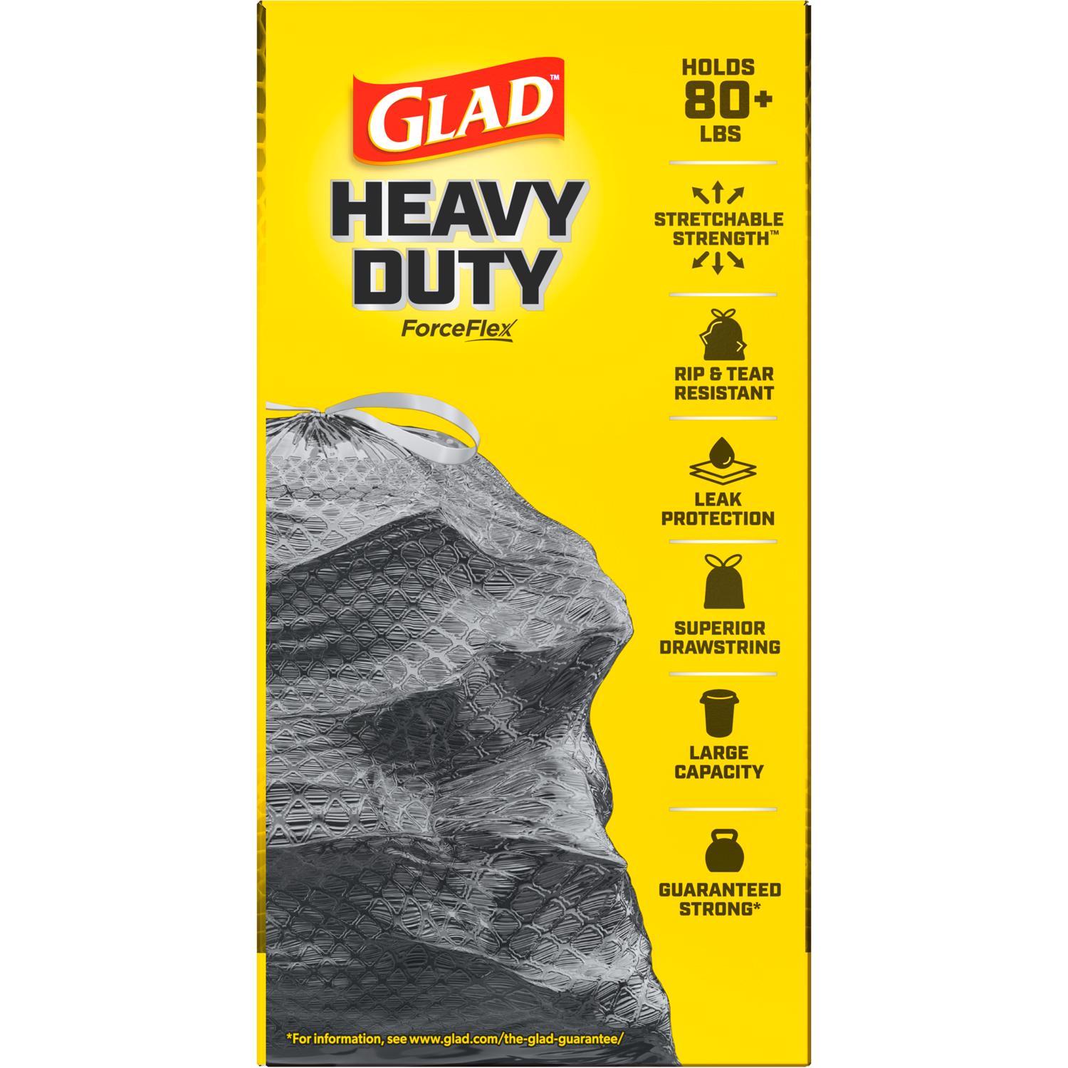 Glad ForceFlex 30 gal No Scent Scent Trash Bags Drawstring 50 pk 1.1 mil