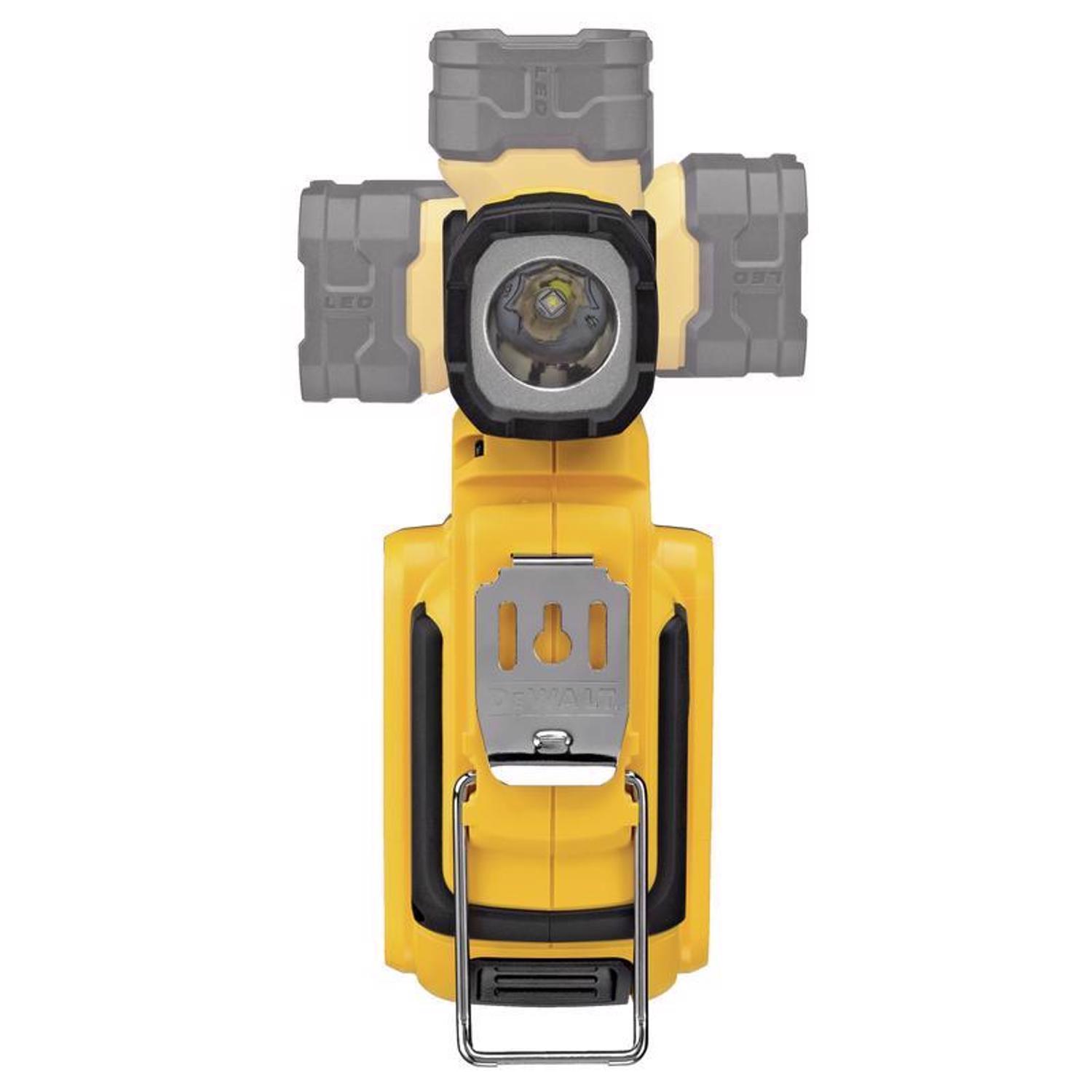 DeWalt 20V MAX 160 lm Black/Yellow LED Rechargeable Work Light Flashlight