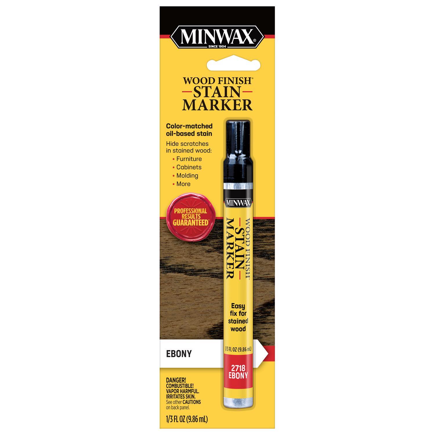 Minwax Wood Finish Stain Marker Semi-Transparent Ebony Oil-Based Stain Marker 1/3 oz