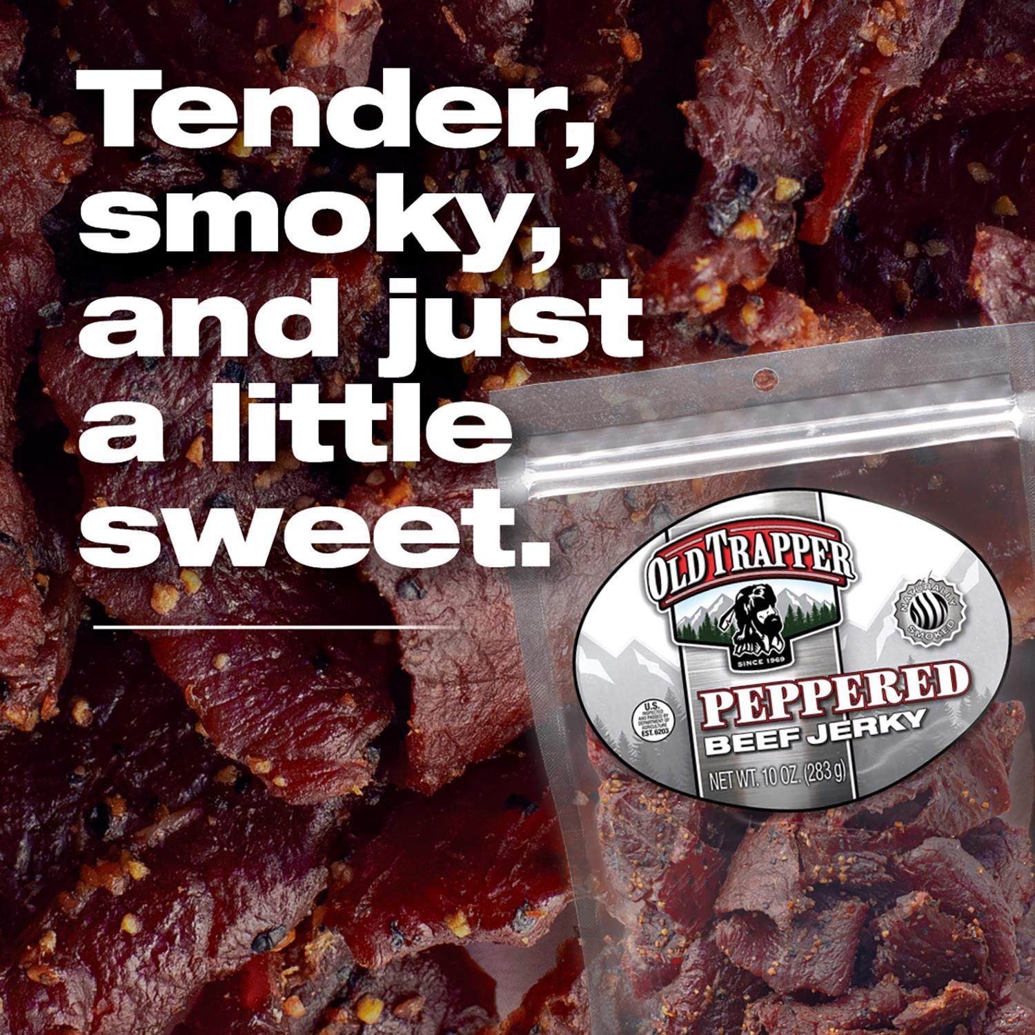 Old Trapper Peppered Beef Jerky 10 oz Bagged
