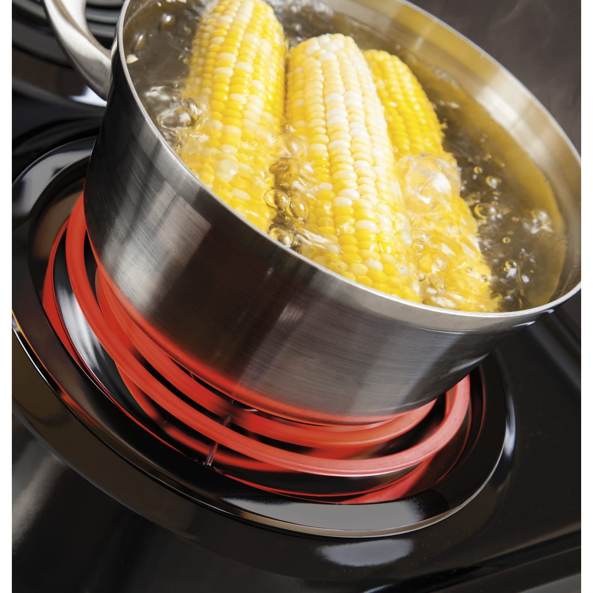 GE ENERGY STAR 30 In. 5.0 cu. ft. Coil Electric Freestanding Range, Self-Clean, White