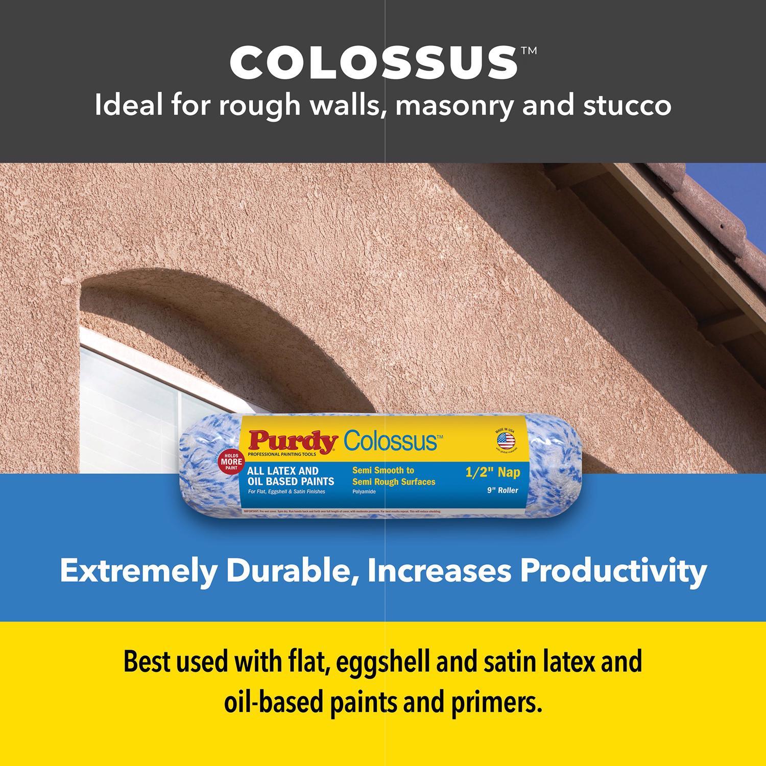 Purdy Colossus Polyamide Fabric 9 in. W X 1/2 in. Paint Roller Cover 1 pk