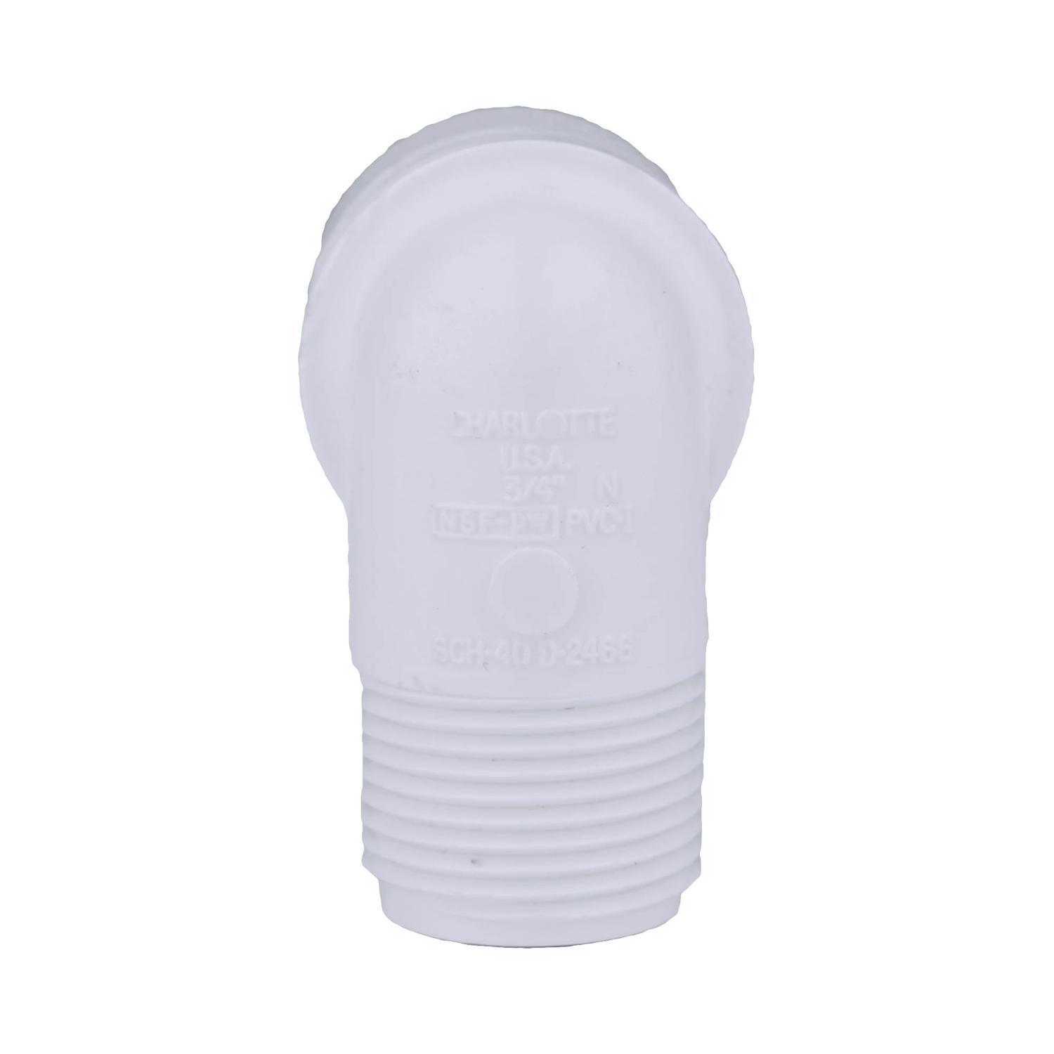 Charlotte Pipe Schedule 40 3/4 in. Slip X 3/4 in. D MPT PVC Street Elbow 1 pk