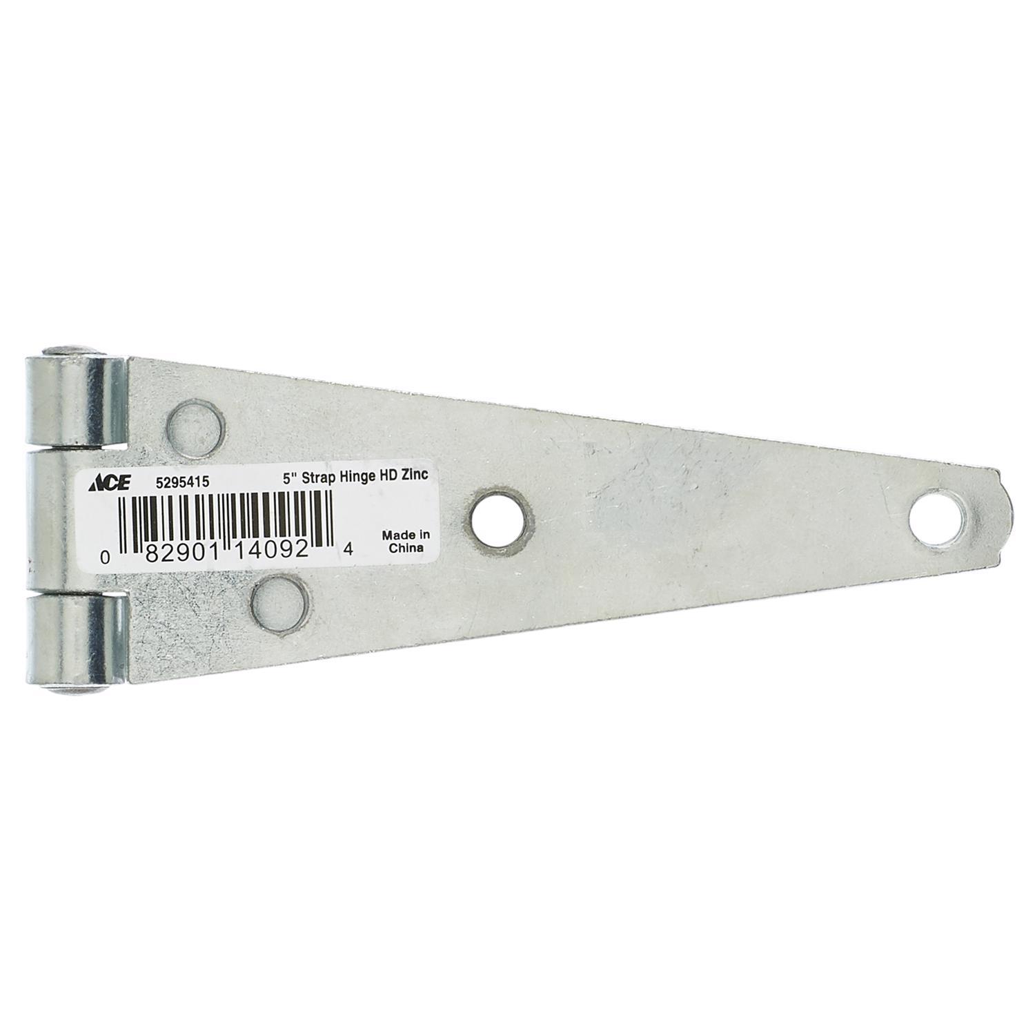 Ace 5 in. L Zinc-Plated Heavy Duty Strap Hinge 1 pk