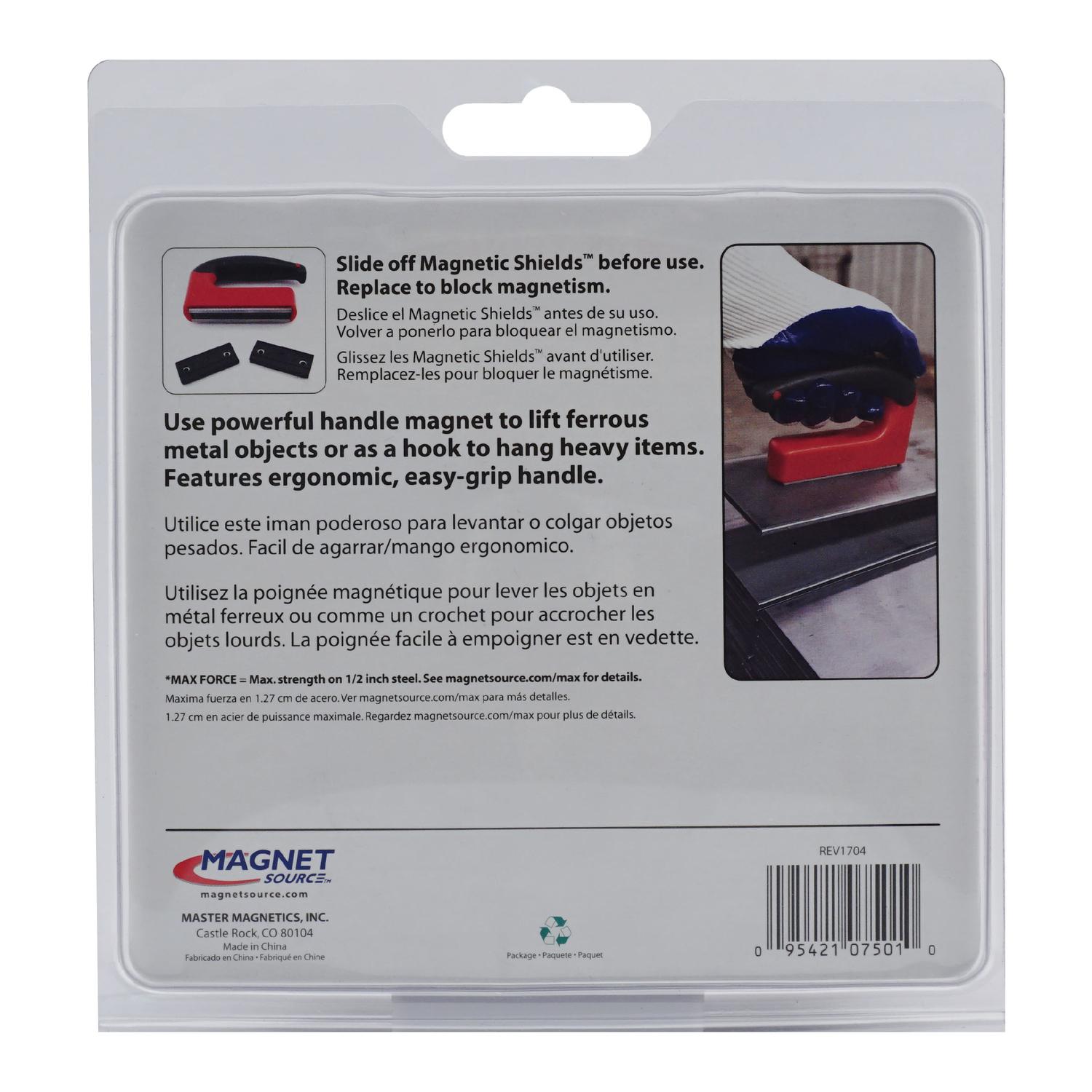 Magnet Source 5.25 in. L X 1 in. W Red Handle Magnet 100 lb. pull 1 pc
