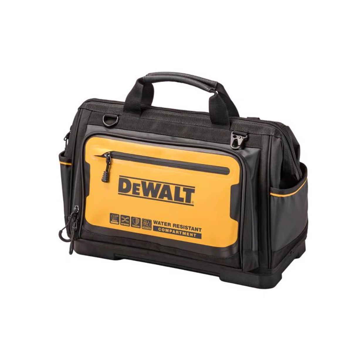 DEWALT Polyester/Tarpaulin Open Mouth All-Purpose Tool Bag 19 pocket Black/Yellow 1 Piece
