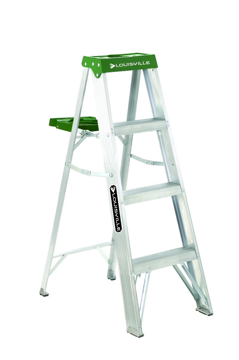 4 ft Louisville AS4004 Aluminum Step Ladder, Type II, 225 lb Load Capacity