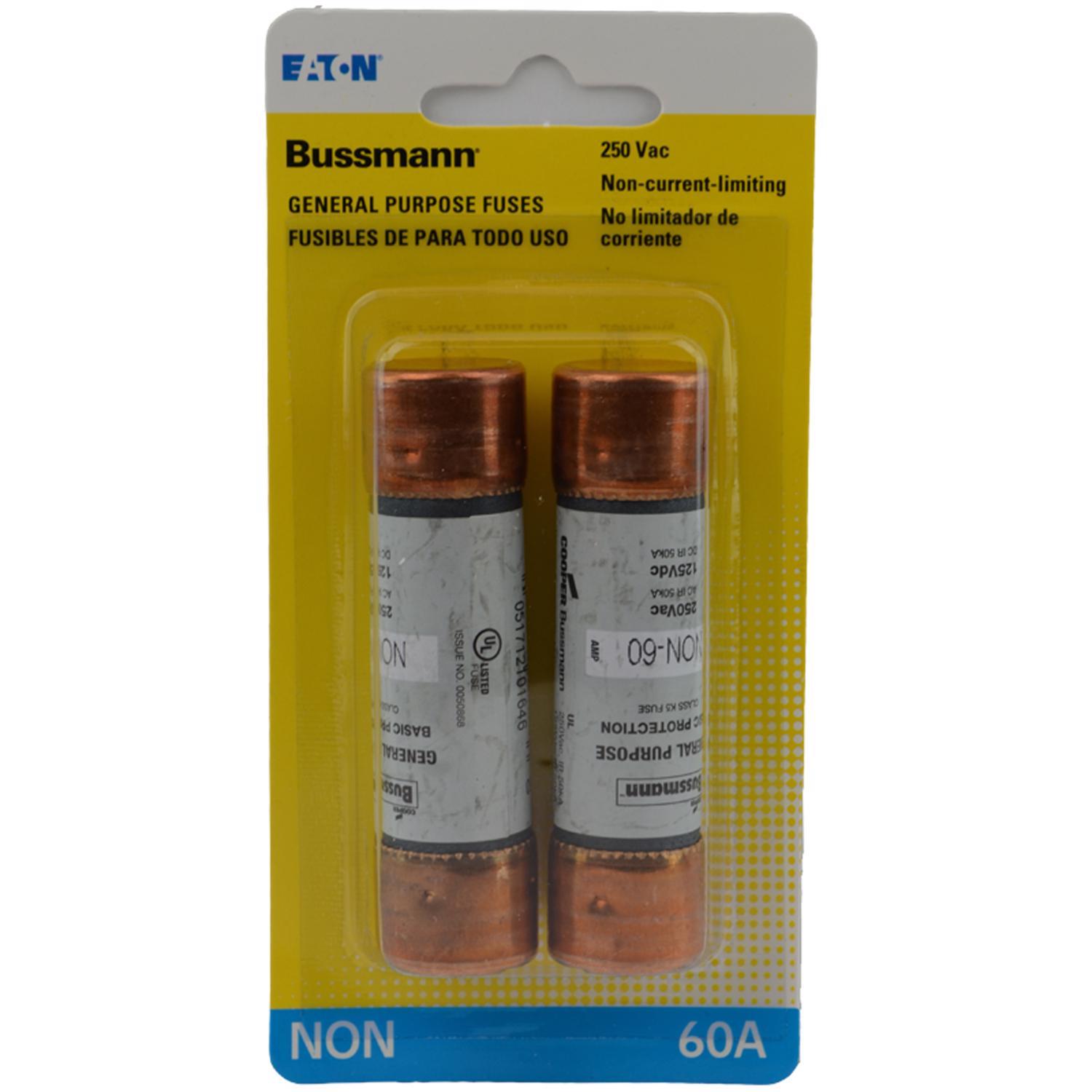 Bussmann 60 amps One Time Fuse 2 pk