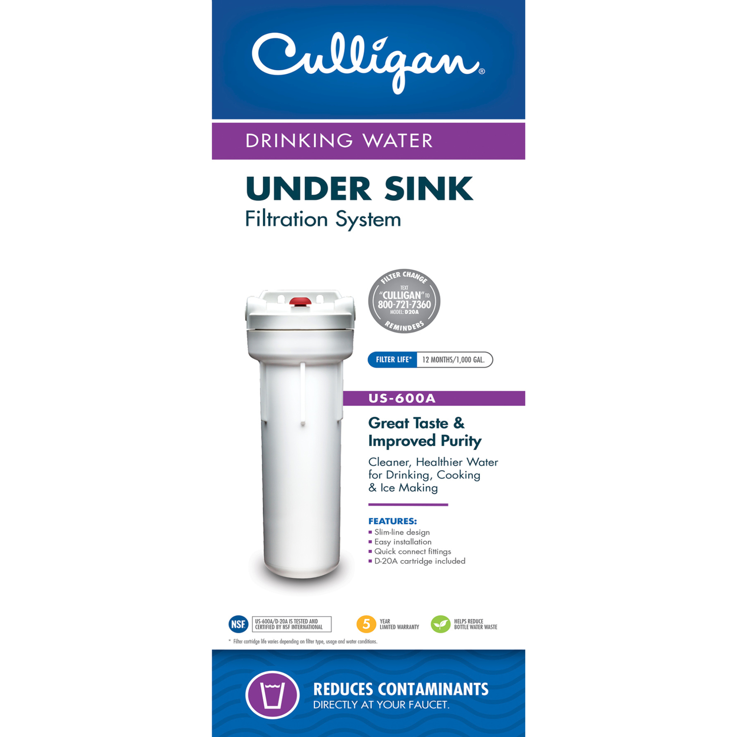 Culligan Under Sink Drinking Water Filter For Culligan Stine Home