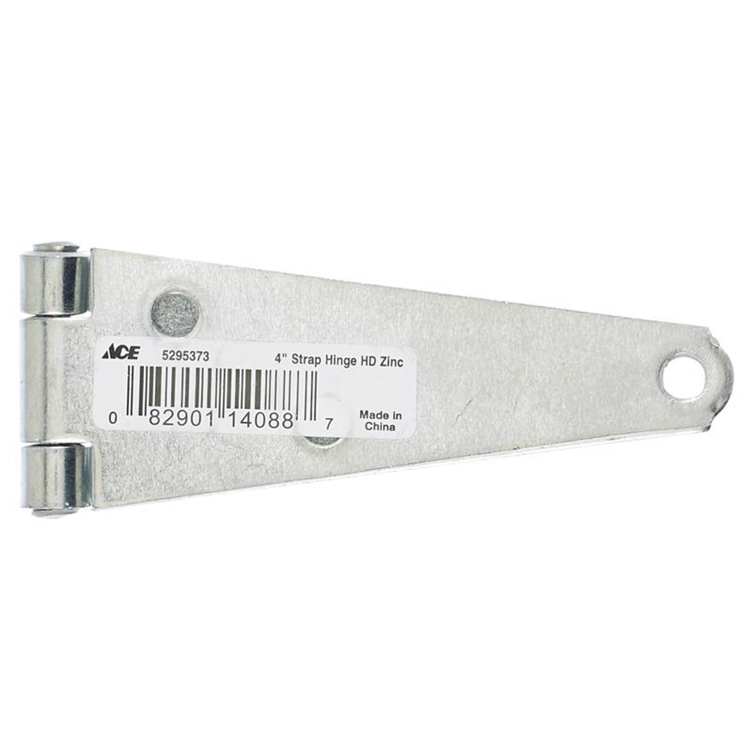 Ace 4 in. L Zinc-Plated Heavy Duty Strap Hinge 1 pk