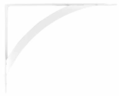 Knape & Vogt John Sterling Steel White Shelf Bracket 10 in. L