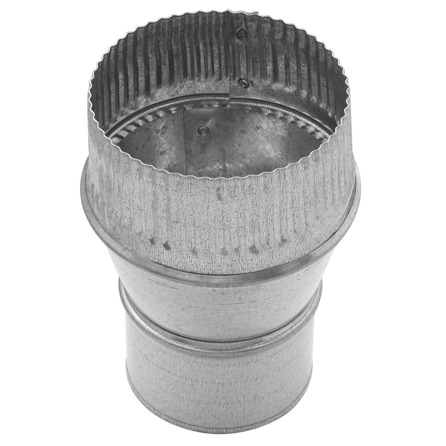 Imperial 3 in. D X 4 in. D Galvanized Steel Furnace Pipe Increaser