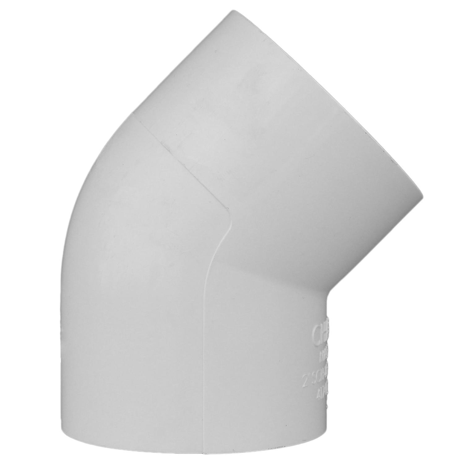 Charlotte Pipe Schedule 40 2 in. Slip X 2 in. D Slip PVC Elbow 1 pk