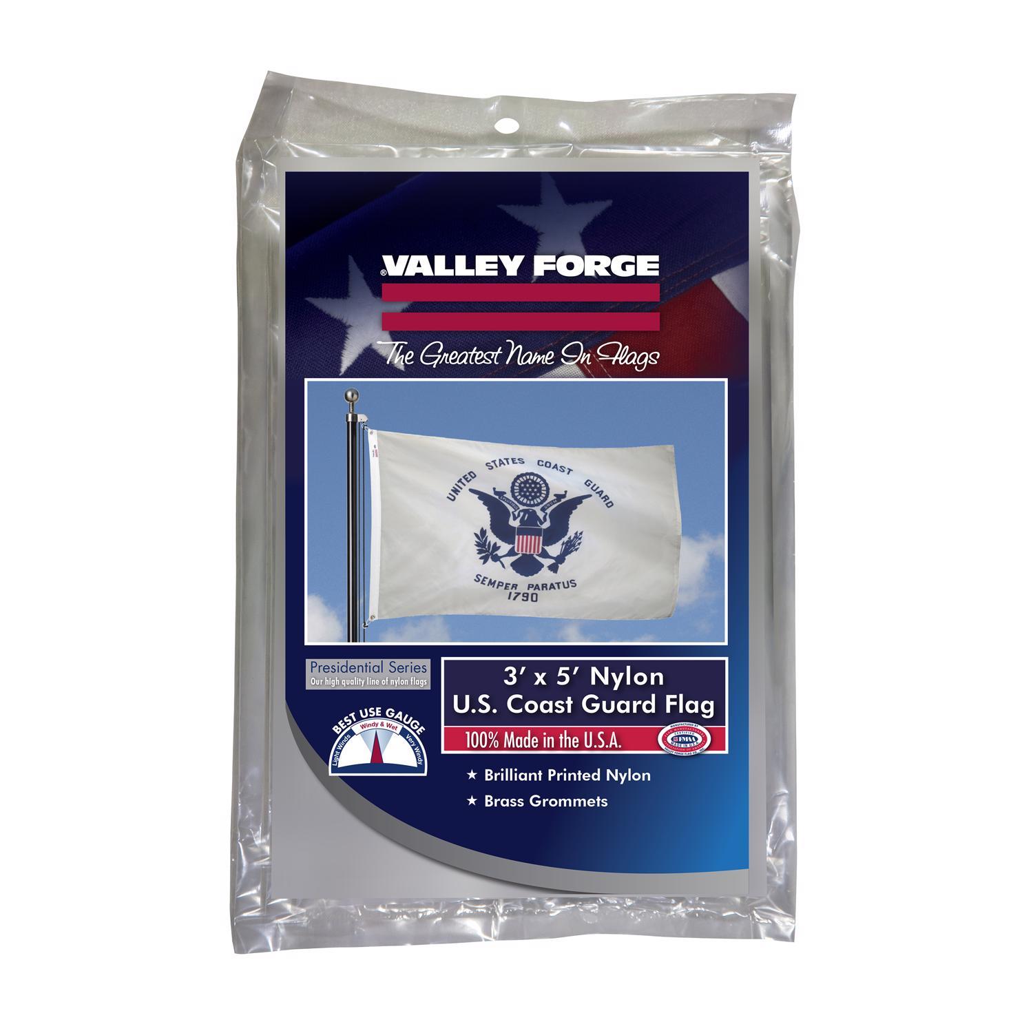 Valley Forge Coast Guard Military Flag 3 ft. x 5 ft.