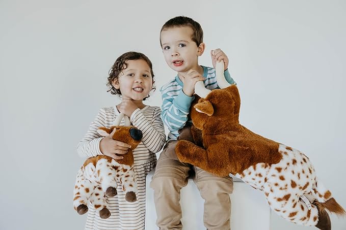 The Petting Zoo Longhorn Stuffed Animal Plushie, Gifts for Kids, Wild Onez Wildlife Animals, Longhorn Plush Toy 12 in.