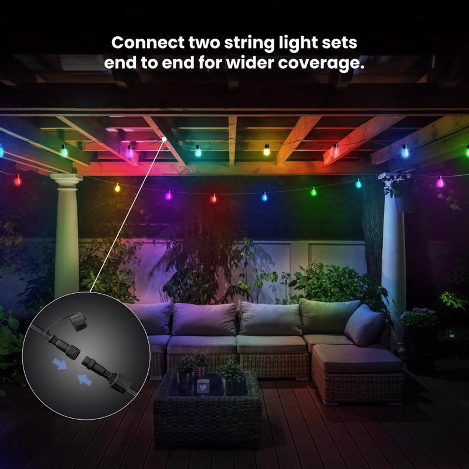 Feit Smart Home LED String Lights Multicolored 24 ft. 12 lights