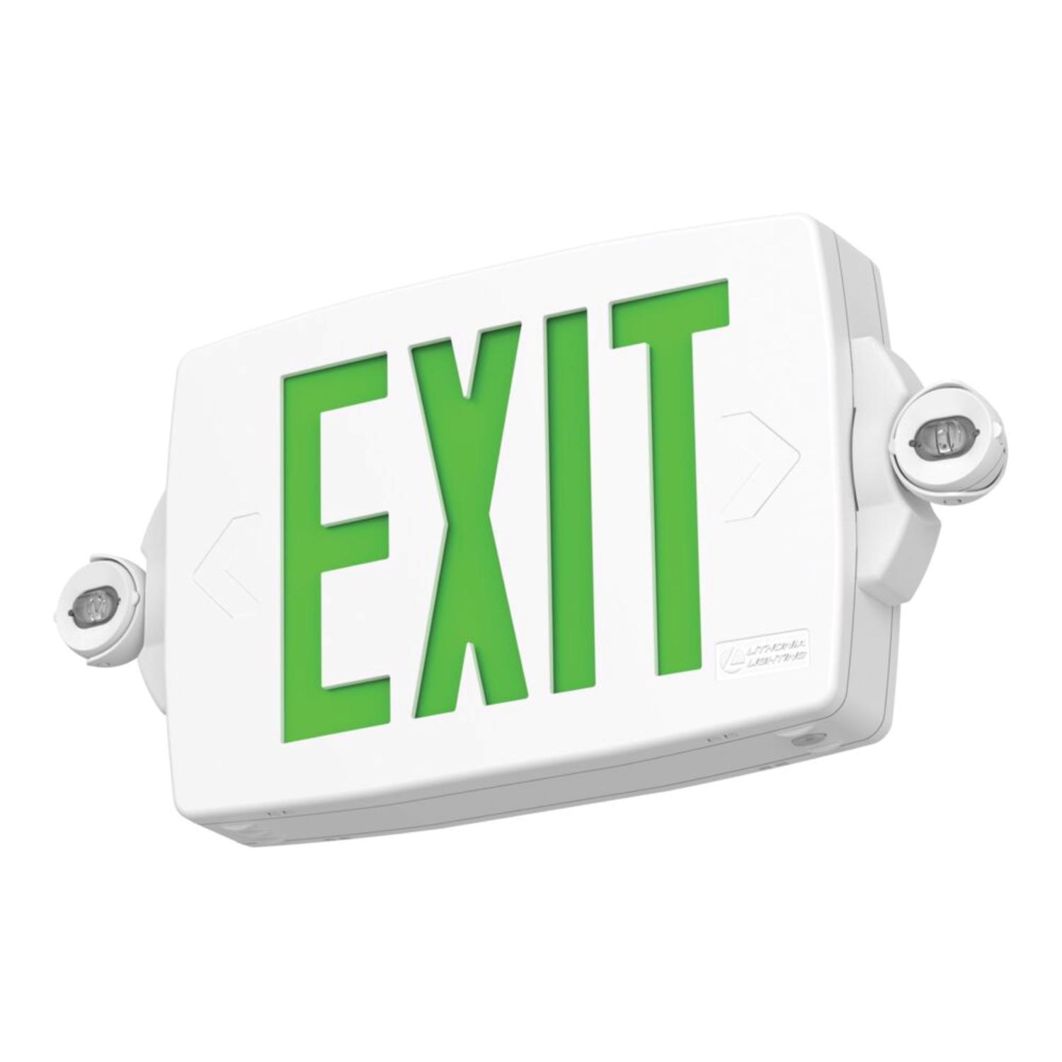 Lithonia Lighting LHQM Switch Hardwired LED White Exit Sign and Emergency Light