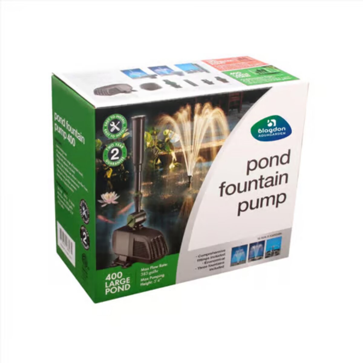 Blagdon Aquagarden Plastic 400 gph Fountain Pump
