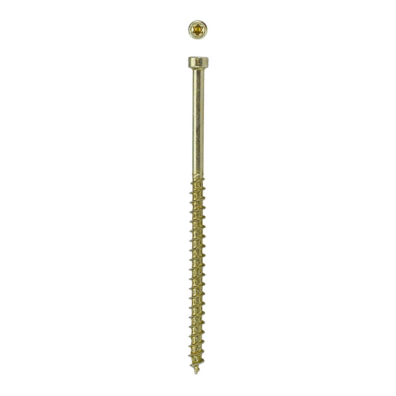 SPAX PowerTrim No. 8 in. X 3-1/8 in. L Star Round Head Serrated Trim Screws