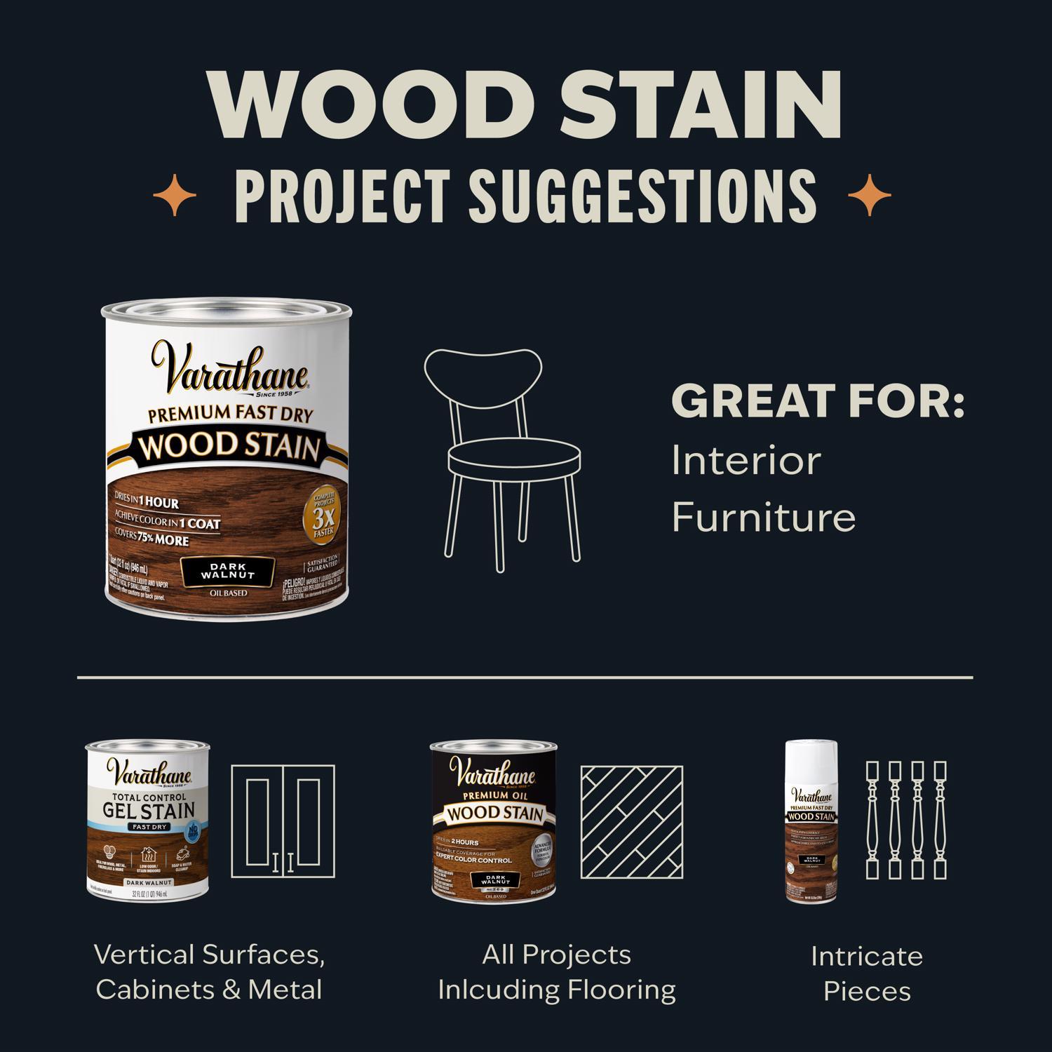 Varathane Fast Dry Wood Stain Semi-Transparent Antique White Oil-Based Urethane Modified Alkyd Wood