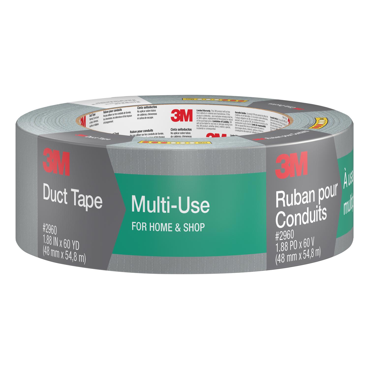 3M Scotch 1.88in. W x 60 Yd L Silver Duct Tape
