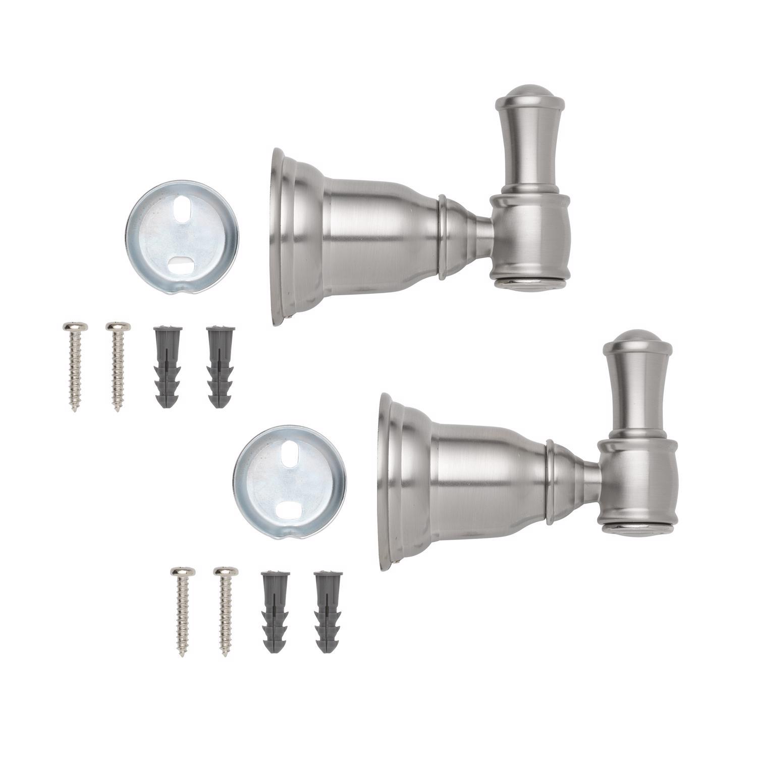 OakBrook Collection Brushed Nickel Silver Double Robe Hook