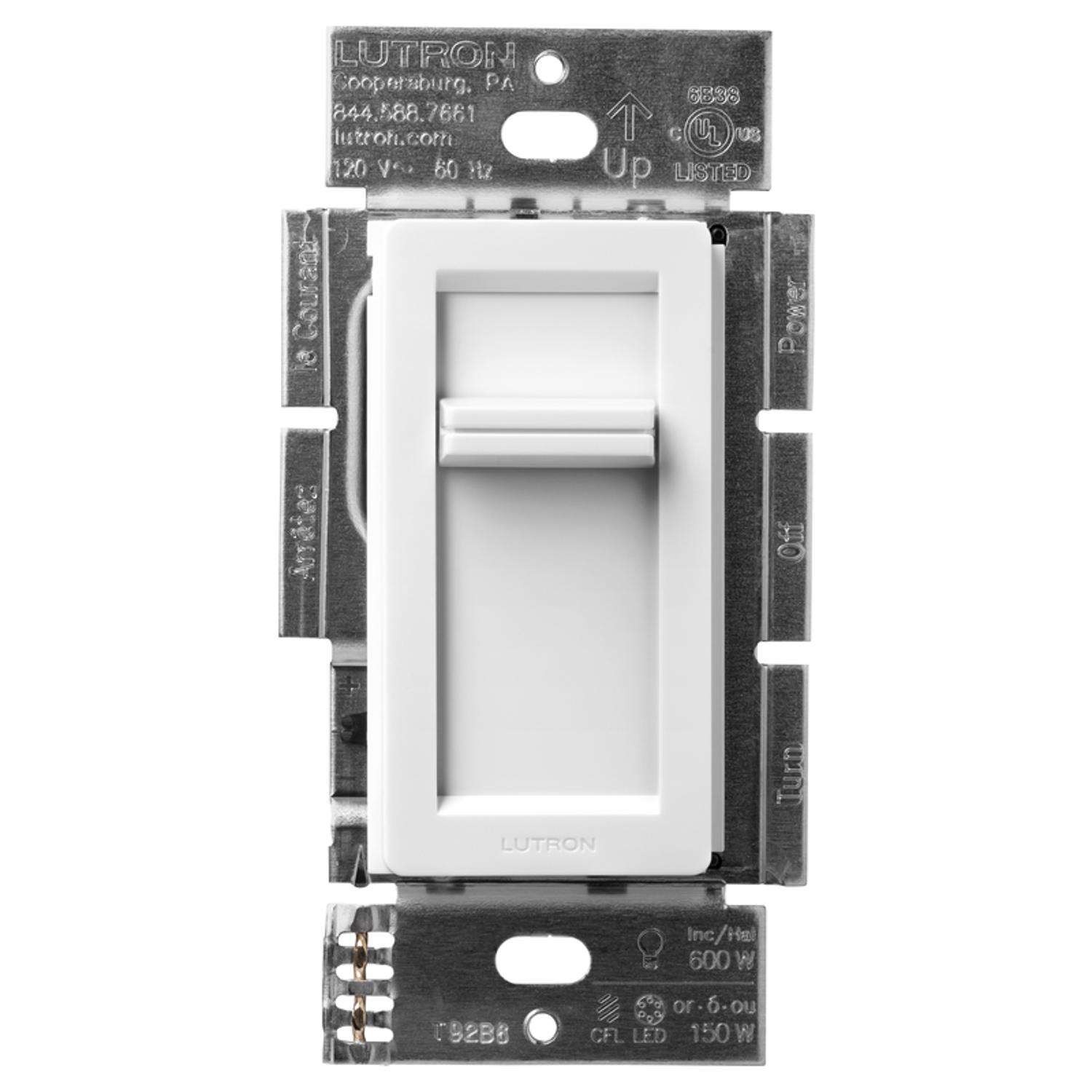 Lutron Lumea White 150 W Slide Dimmer Switch 1 Pack
