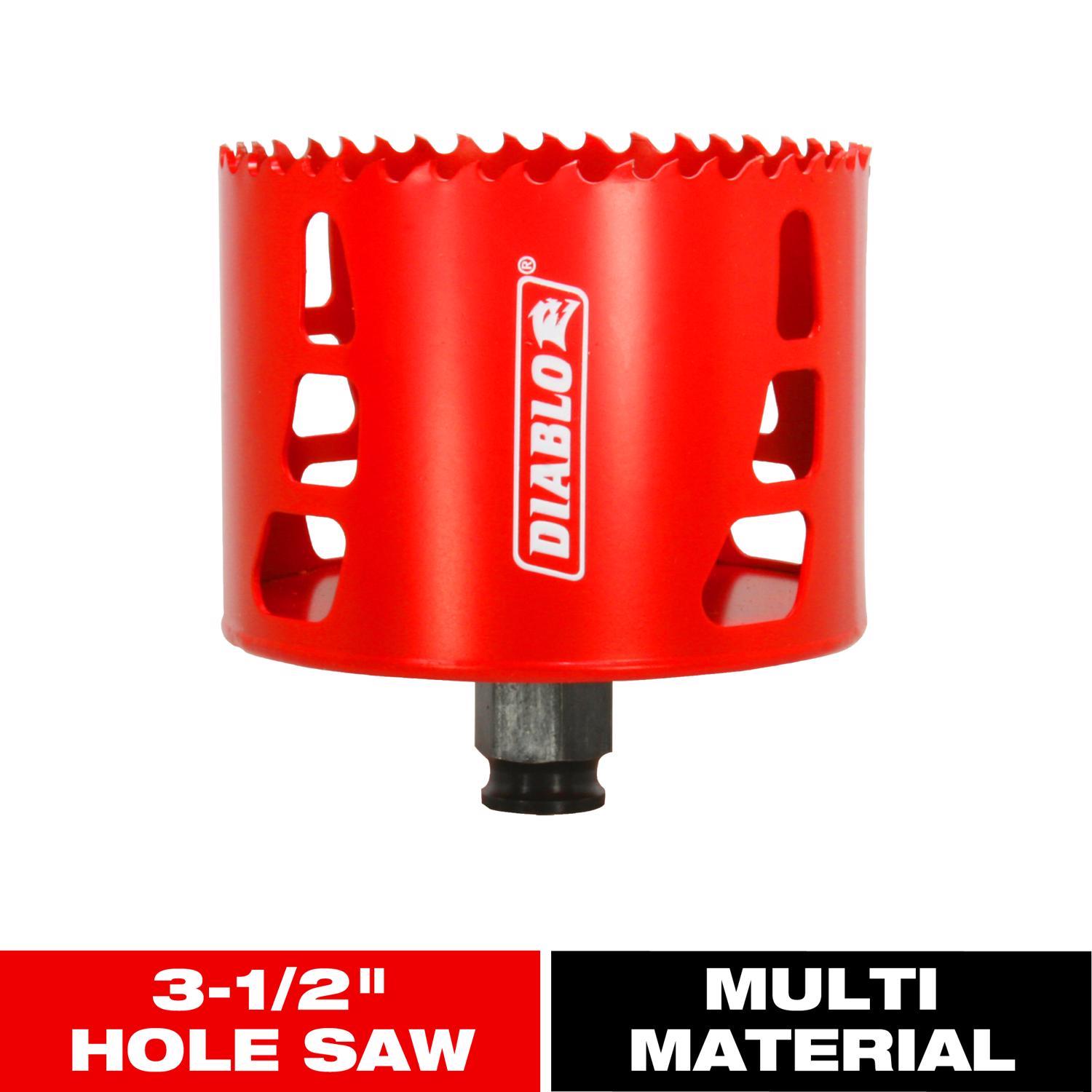 Diablo Snap-Lock Plus 3-1/2 in. Bi-Metal 2-3/8 in. L Hole Saw Arbor Included