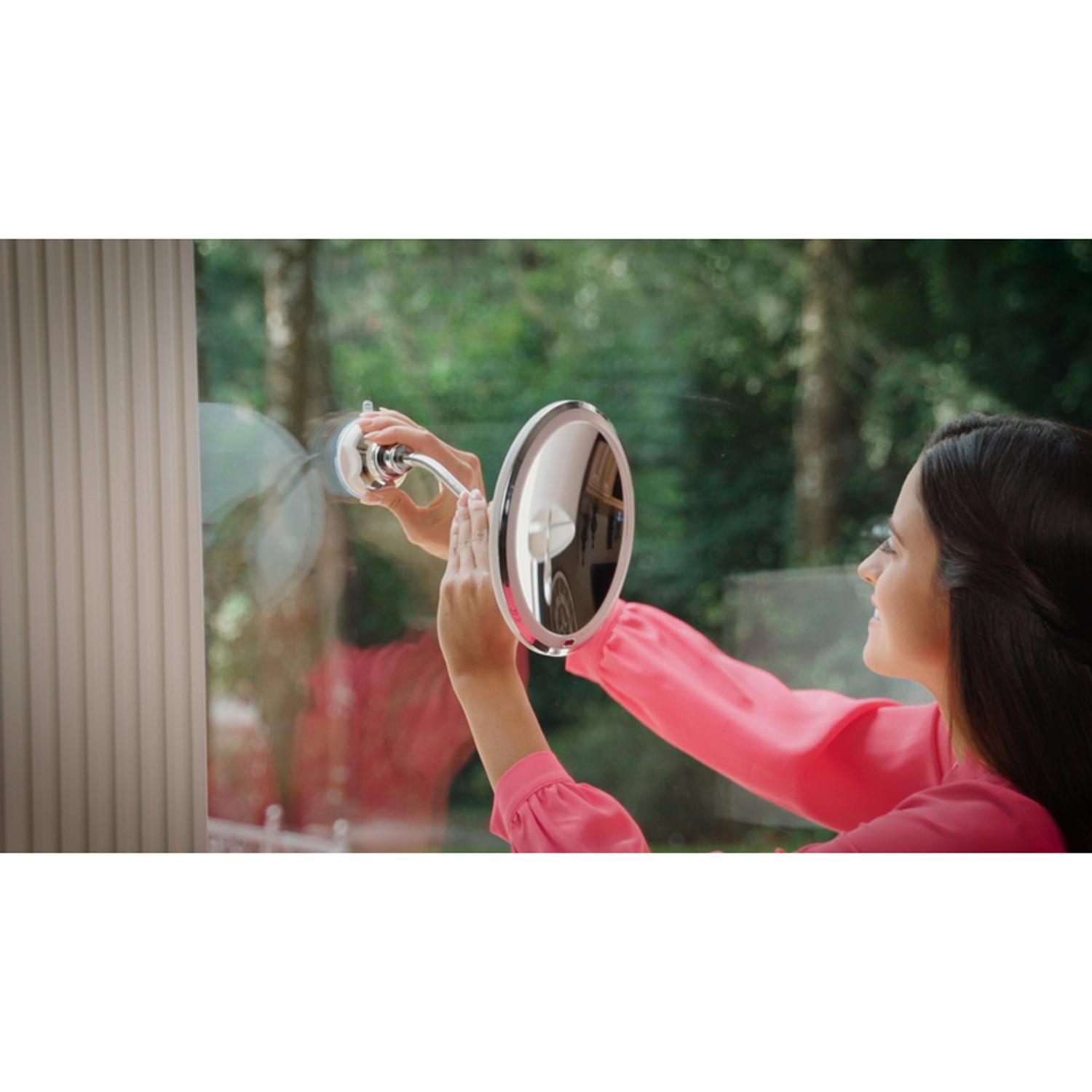 Nubrilliance As Seen On Tv 14.5in. H x 7in. W Flexible Led Vanity Mirror Silver