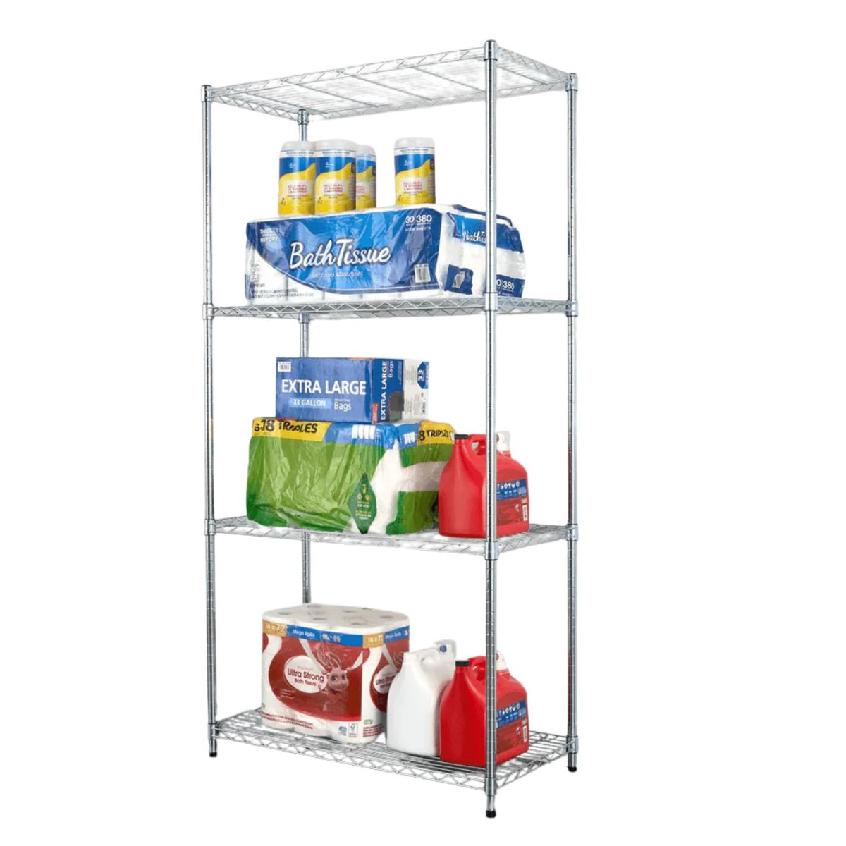 MonsterRax 72 In. H X 36 In. W X 18 In. D Steel 4-Tier Shelving Unit