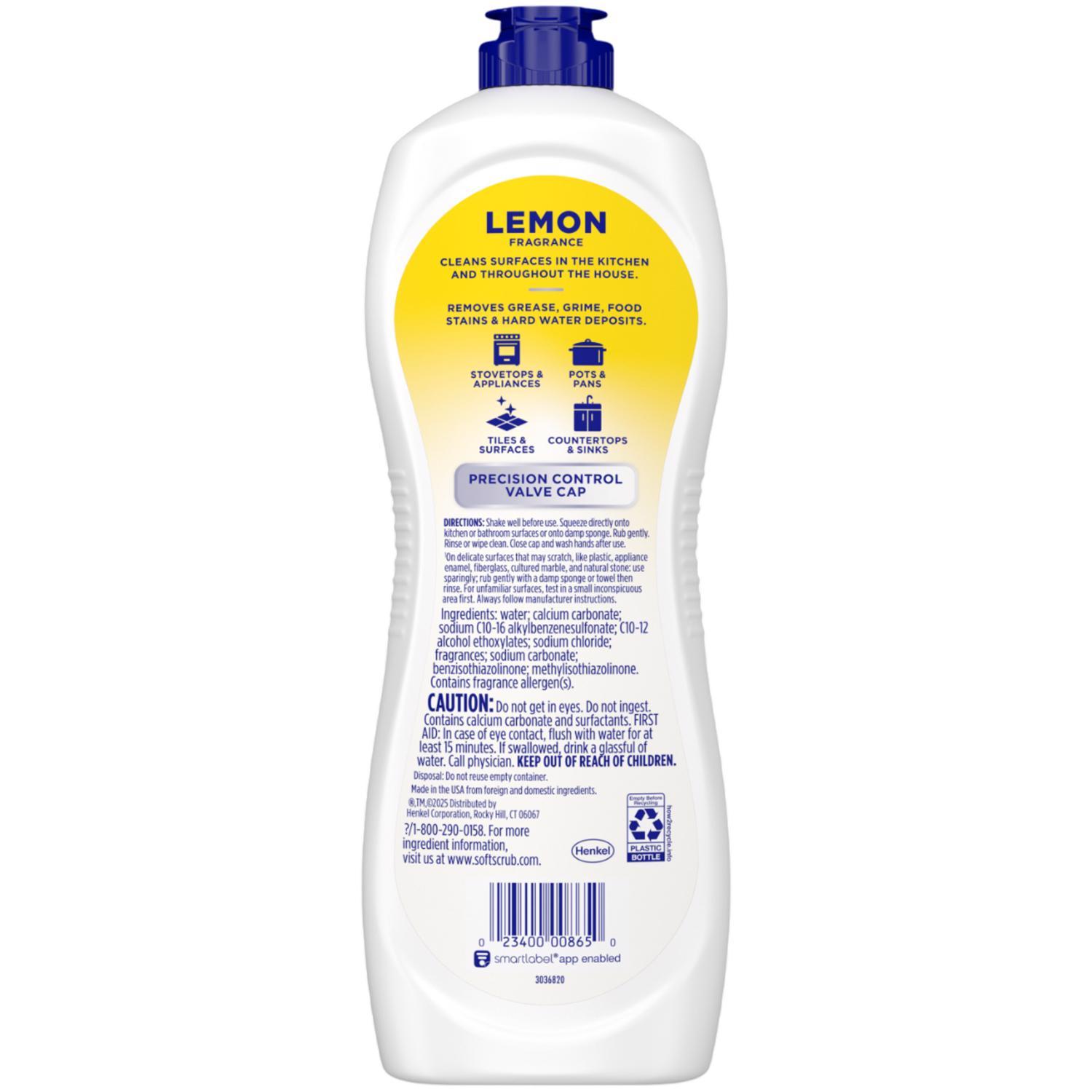 Soft Scrub Lemon Scent Cleanser 24 oz Cream